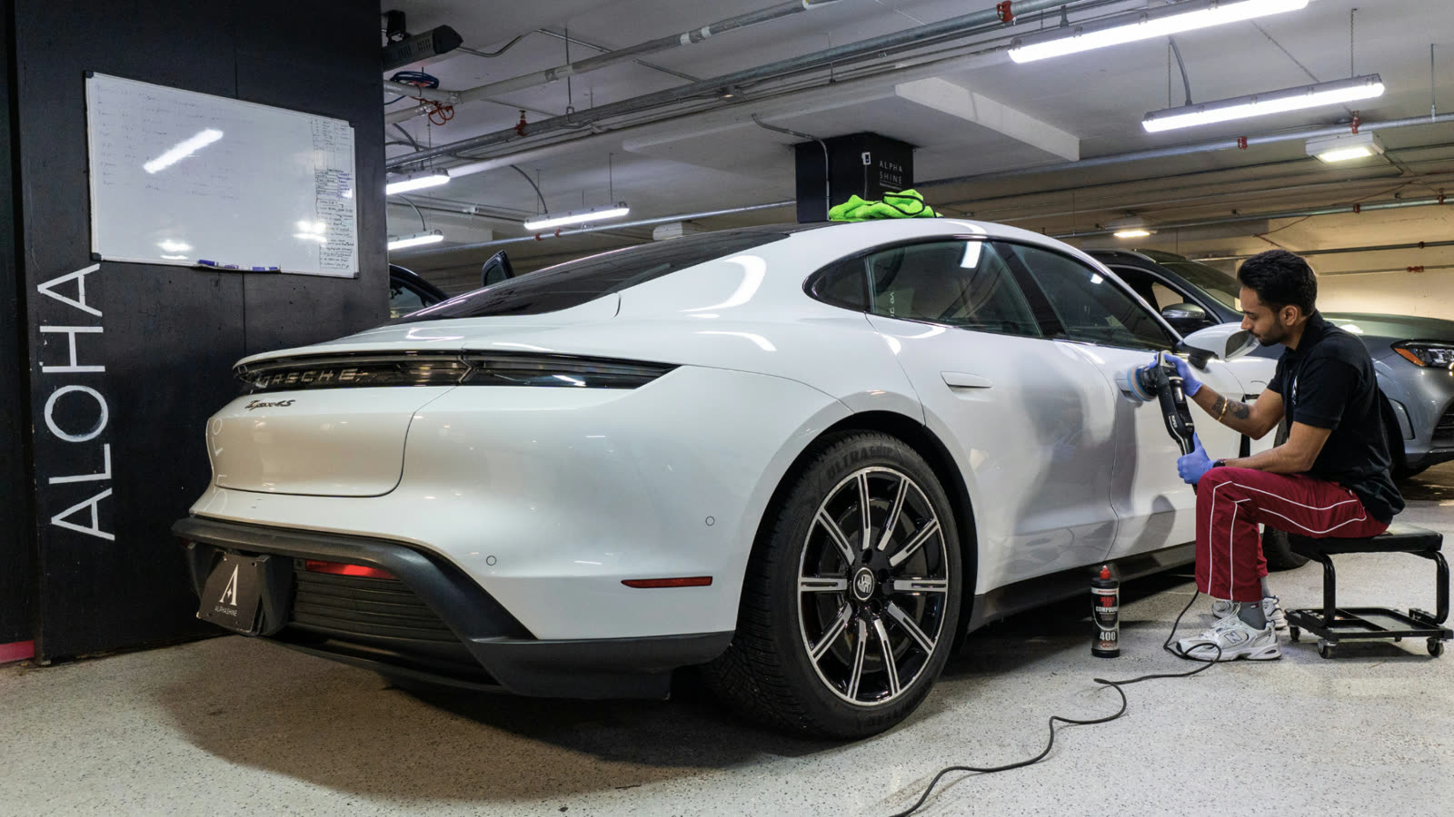 Full vehicle paint correction service at ALPHASHINE studio in Toronto, premium exterior detailing and polishing