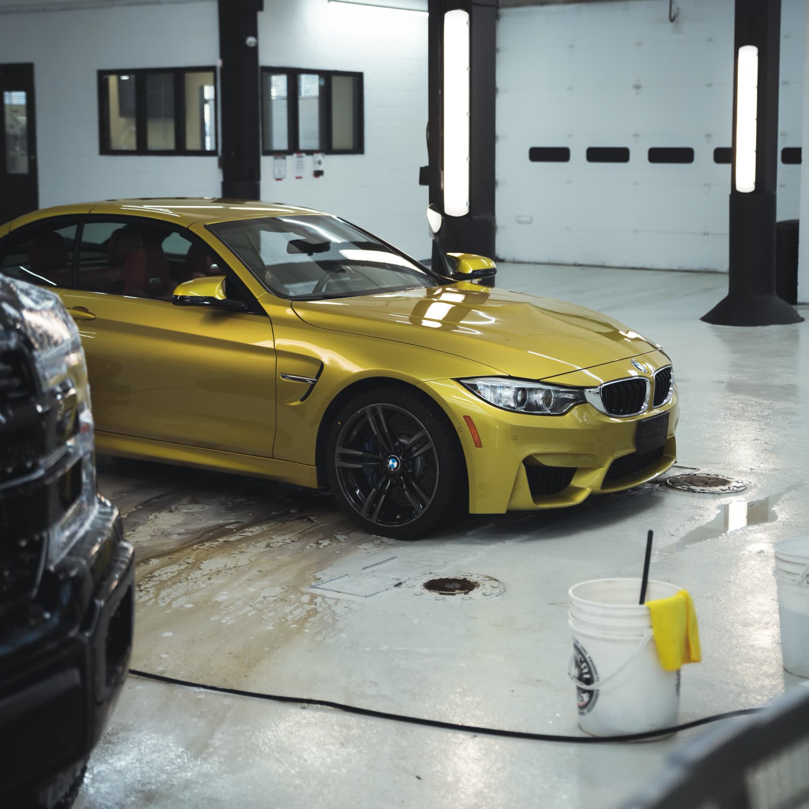 Clean and detailed vehicle engine bay following professional service